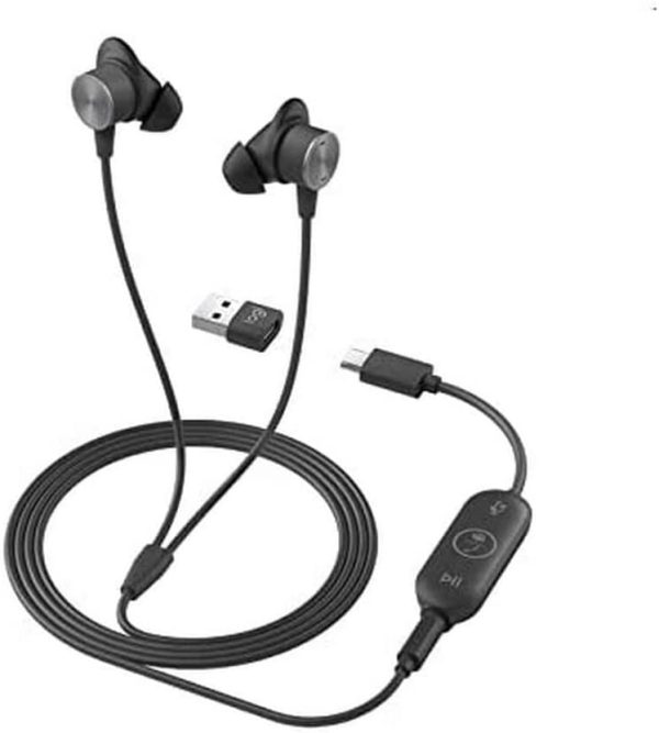 Logitech Zone Wired Earbuds Teams 3.5mm  Type-C  USB-A For Sale