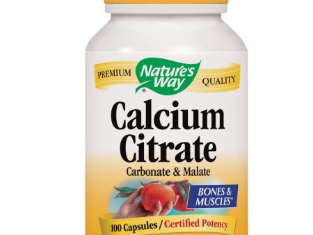 NATURES WAY - Calcium Citrate Carbonate & Malate for Bones and Muscles - 100 Capsules on Sale