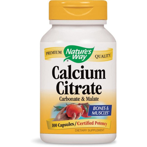 NATURES WAY - Calcium Citrate Carbonate & Malate for Bones and Muscles - 100 Capsules on Sale