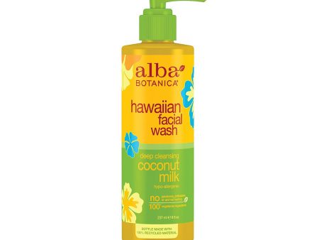 ALBA BOTANICA - Hawaiian Facial Wash Deep Cleansing Coconut Milk - 8 fl. oz. (237 ml) Online Sale