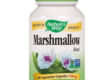 NATURES WAY - Marshmallow Root 480 mg - 100 Vegetarian Capsules Hot on Sale