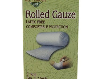 ALL TERRAIN - Gauze Roll Bandage Unscented - 3 In. x 2.5 Yards Supply