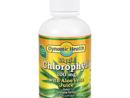 DYNAMIC HEALTH - Chlorophyll 100 mg with Aloe Vera Juice Spearmint - 16 fl. oz. (473 ml) For Sale