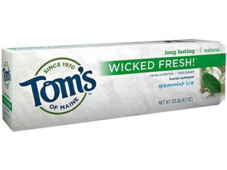 TOM S OF MAINE - Wicked Fresh FluorideToothpaste Spearmint Ice - 4.7 oz. (133 g) Hot on Sale